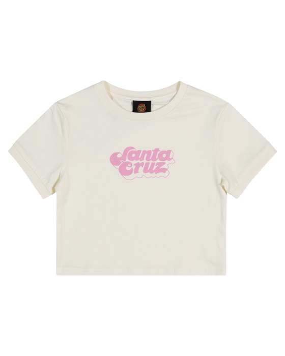 SANTA CRUZ - GROOVY STACK FRONT SHORT SLEEVE BABY TEE CREAM