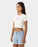 SANTA CRUZ - GROOVY STACK FRONT SHORT SLEEVE BABY TEE CREAM