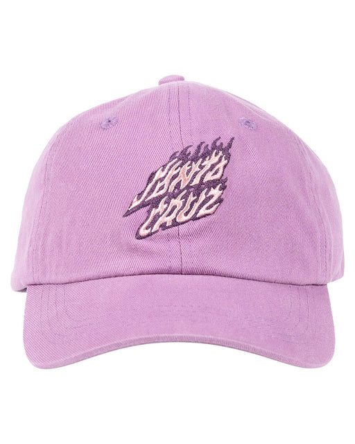 SANTA CRUZ - FLAMING STACK 6 PANEL CAP PURPLE