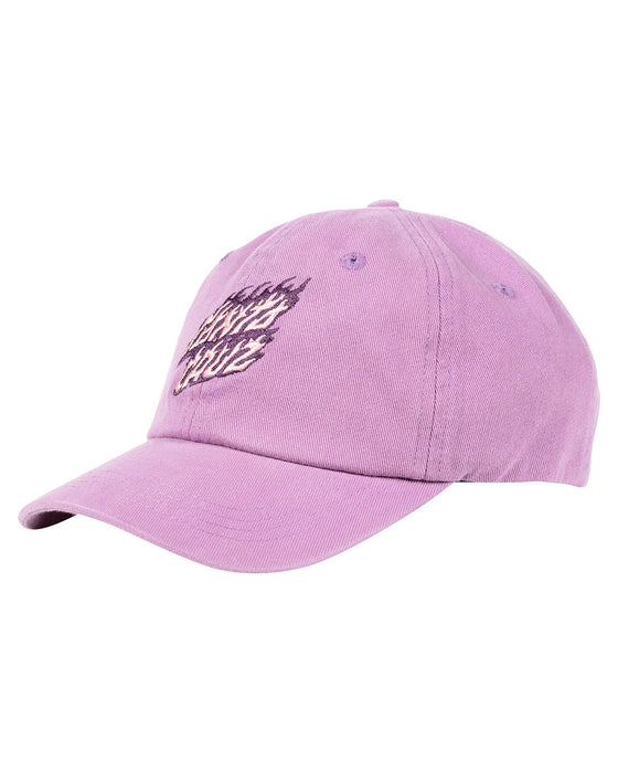 SANTA CRUZ - FLAMING STACK 6 PANEL CAP PURPLE