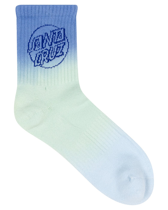 SANTA CRUZ - OPUS DOT MID SOCK 2PACK BLUE TIE-DYE/PINK