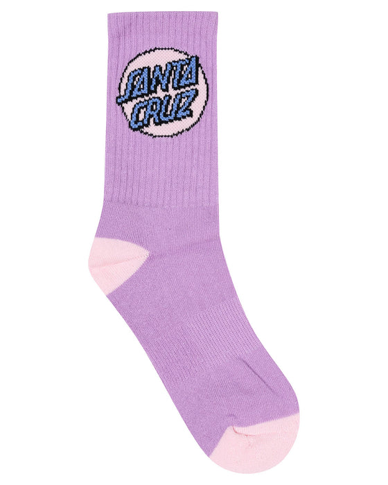 SANTA CRUZ - OTHER DOT CREW SOCK 4PACK WHT/PURPLE/PNK