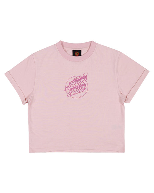 SANTA CRUZ - FLAME DOT MONO FRONT TEE PINK