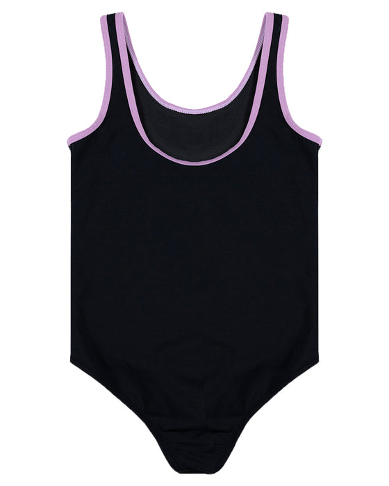 SANTA CRUZ - VIBES FILL FRONT ONE PIECE SWIMSUIT BLK/PURPLE