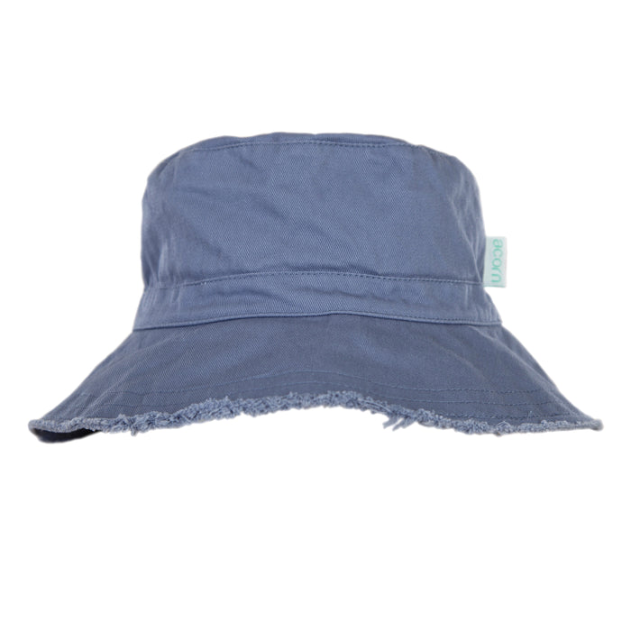 ACORN - BLUE FRAYED BUCKET HAT