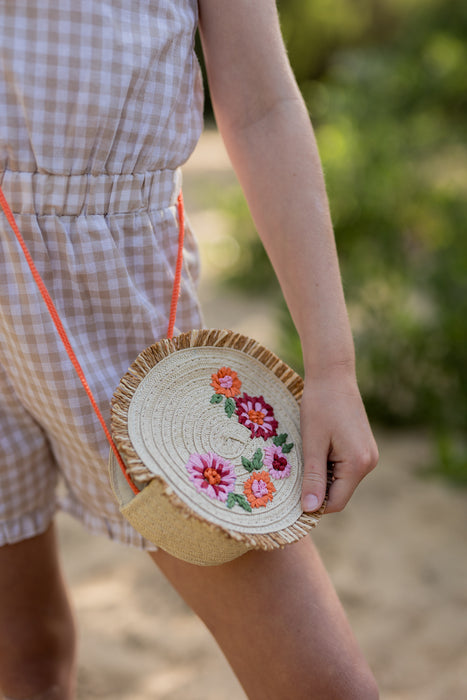 ACORN - DAHLIA STRAW BAG