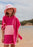 ACORN - PINK TERRY TOWELLING HOODED TOWEL