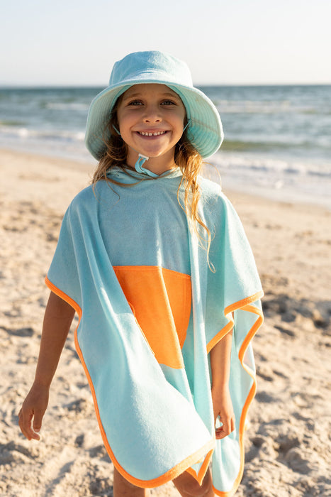 ACORN - LIGHT BLUE TERRY TOWELLING HOODED TOWEL