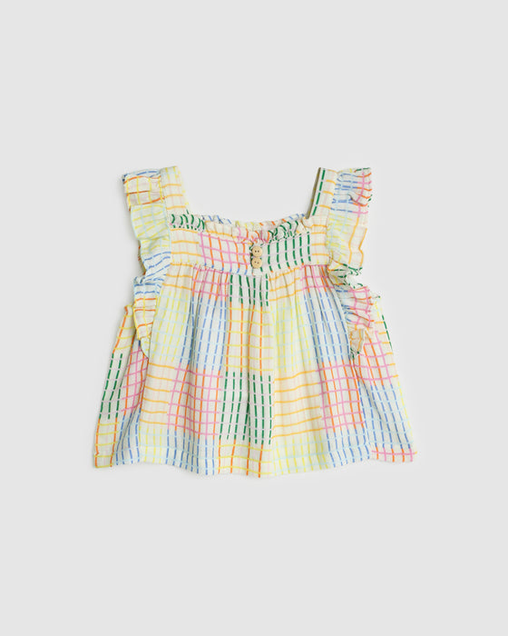 ALEX & ANT - BRENDA TOP MULTI GINGHAM