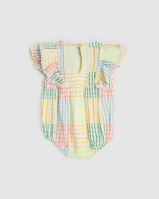 ALEX & ANT - LOUISA PLAYSUIT MULTI GINGHAM