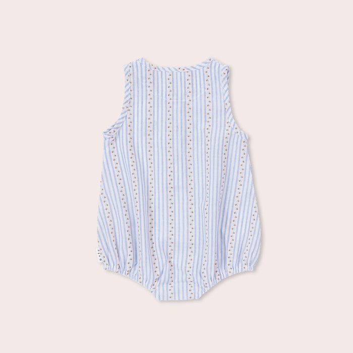 OLIVE AND THE CAPTAIN - PEACHES BUBBLE ROMPER