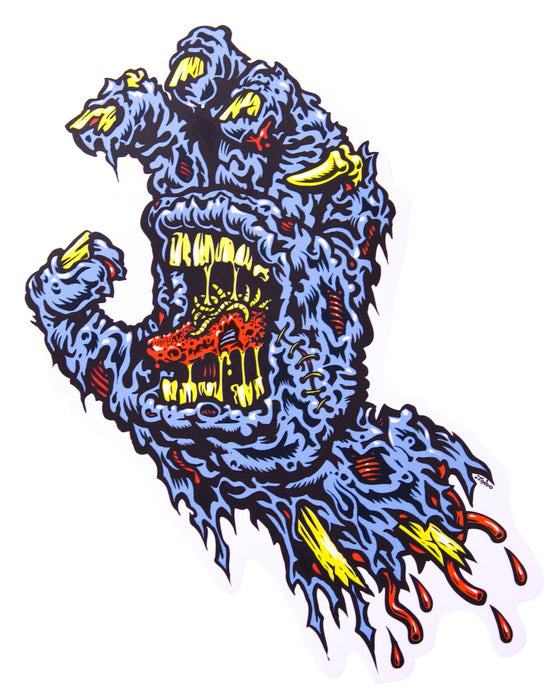 SANTA CRUZ - SC DECAYING HAND STICKER BLUE