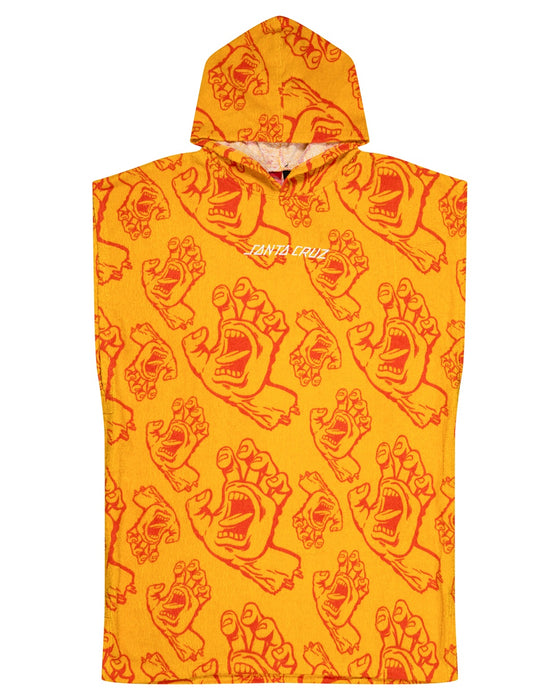 SANTA CRUZ - CROWDED HAND HALLOW HOODED TOWEL YELLOW