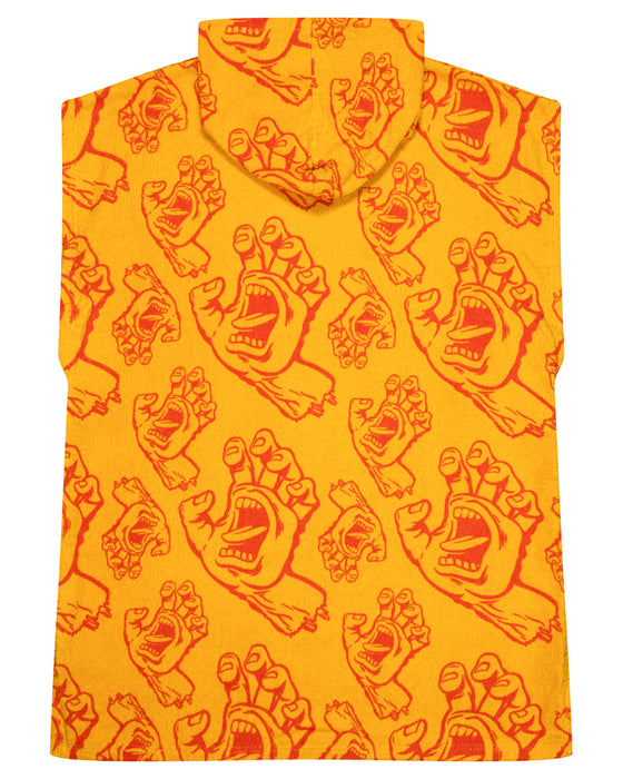 SANTA CRUZ - CROWDED HAND HALLOW HOODED TOWEL YELLOW