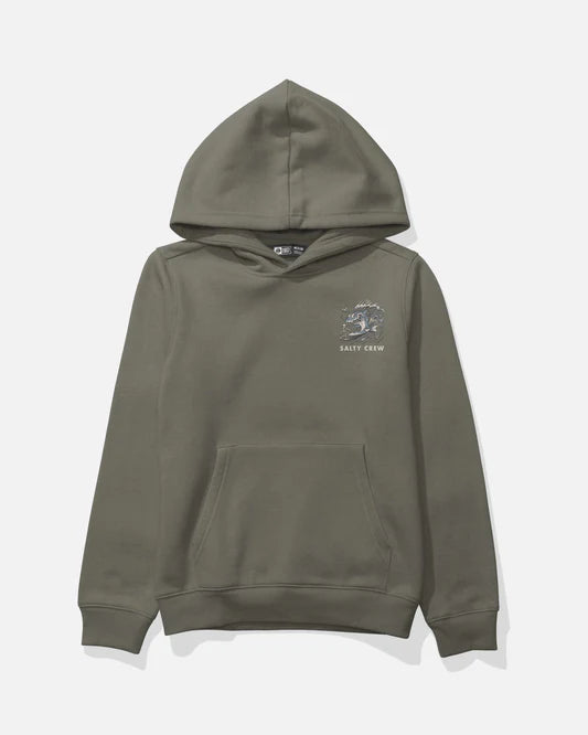 SALTY CREW - SURF SHARK BOYS FLEECE DUSTY OLIVE