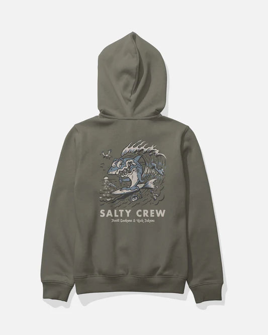 SALTY CREW - SURF SHARK BOYS FLEECE DUSTY OLIVE
