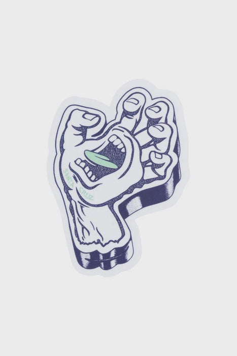 SANTA CRUZ - SCREAMING FOAM HAND STICKER DARK BLUE