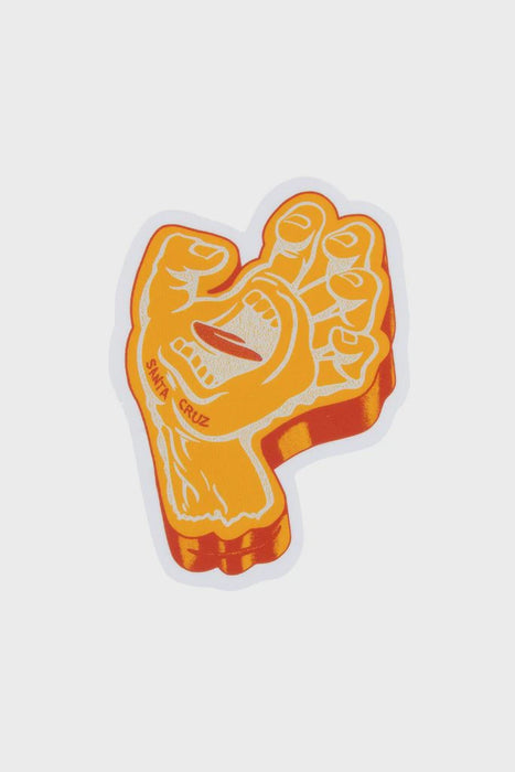 SANTA CRUZ - SCREAMING FOAM HAND STICKER YELLOW