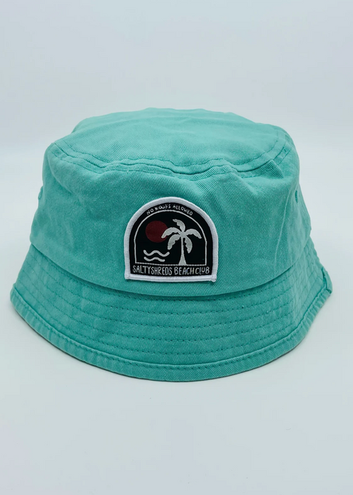 SALTY SHREDS - Beach Club No Kooks Allowed Bucket Hat Coral/Black