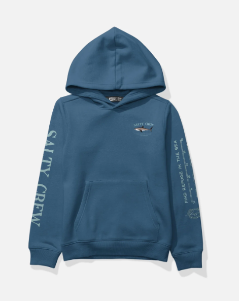 SALTY CREW - BRUCE BOYS HOOD FLEECE CAST BLUE