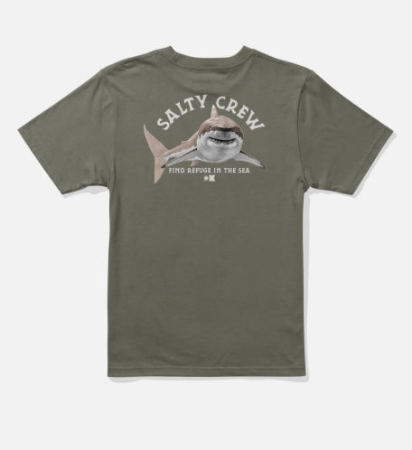 SALTY CREW - LURKING BOYS SS TEE DUSTY OLIVE