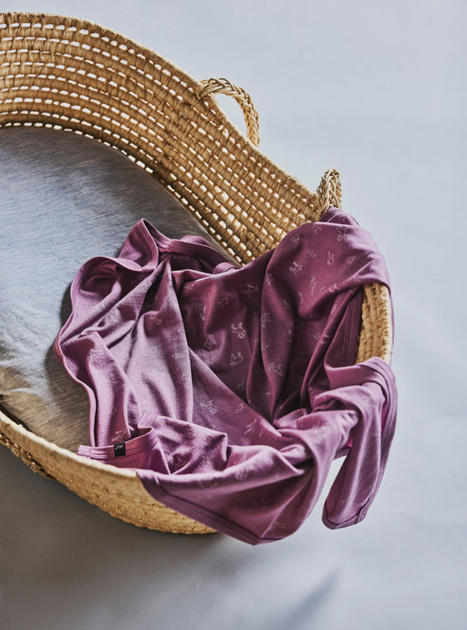 LFOH - SWADDLE BLANKET MAUVE ANIMAL