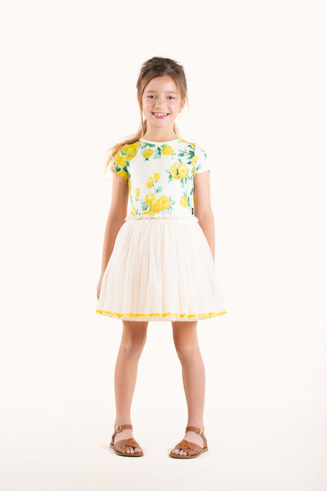 ROCK YOUR KID Yellow Roses Circus Dress - Floral