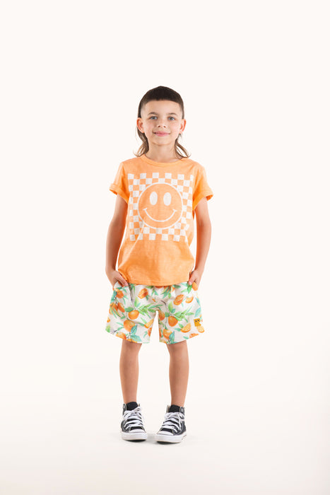 ROCK YOUR KID Smiley T-Shirt - Orange