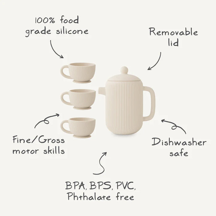 MUSHIE - SILICONE TEA PLAY SET SHIFTING SAND