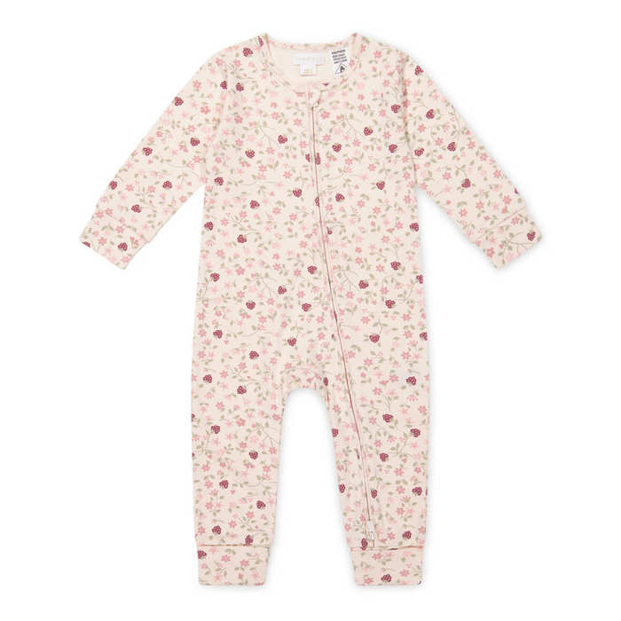 JAMIE KAY - ORGANIC COTTON FRANKIE ONEPIECE BERRY CREAM ADALINE BERRIES