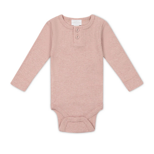 JAMIE KAY - ORGANIC COTTON MODAL LONG SLEEVE BODYSUIT PEONY MARLE