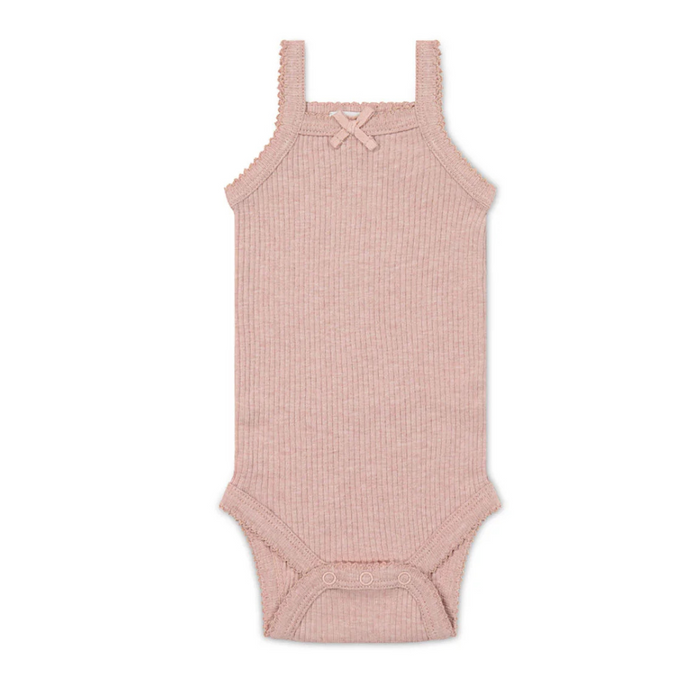 JAMIE KAY - ORGANIC COTTON MODAL SINGLET BODYSUIT PEONY MARLE