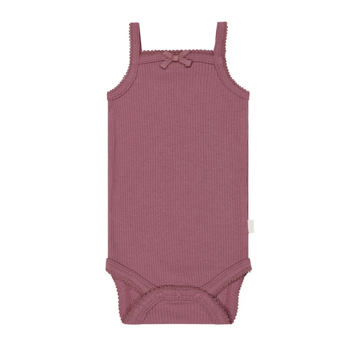 JAMIE KAY - ORGANIC COTTON MODAL SINGLET BODYSUIT ROSETTE