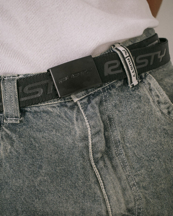 RUSTY - FLIP DADDY ELASTIC WEBBING BELT YOUTH BLACK