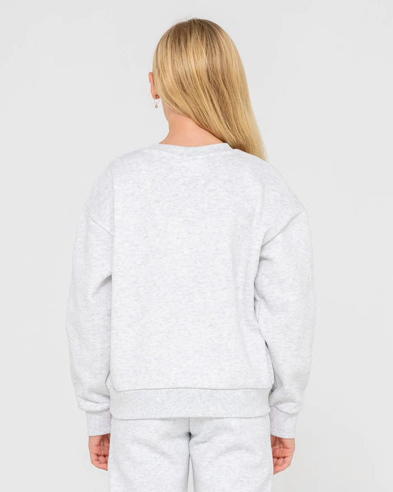 RUSTY - GIRLS TEAM VARSITY CREW FLEECE ECRU MARLE