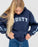 RUSTY - GIRLS TEAM VARSITY ZIP THROUGH HOOD NAVY