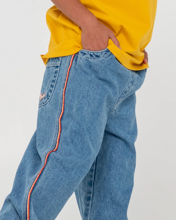 RUSTY - FLIP DADDY 2.0 JEAN BOYS MIDDY BLUE