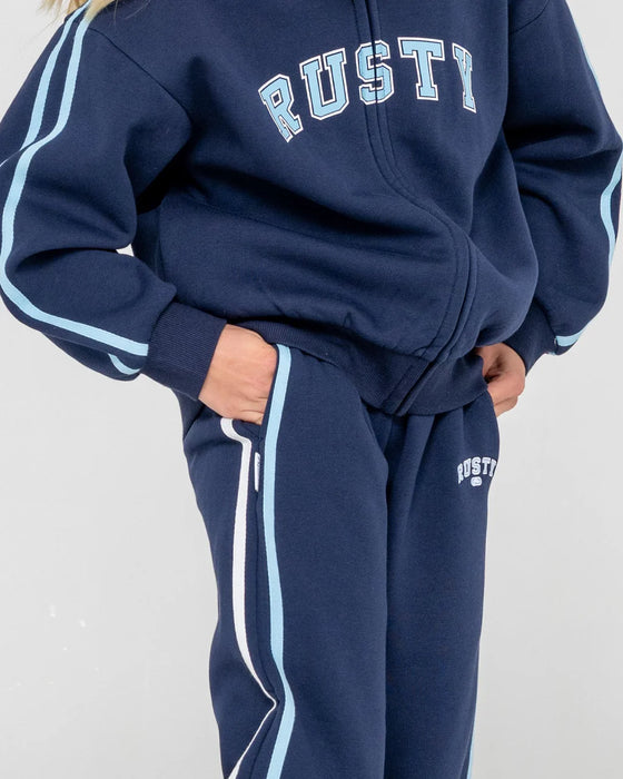 RUSTY - GIRLS TEAM VARSITY WIDE LEG JOGGER NAVY