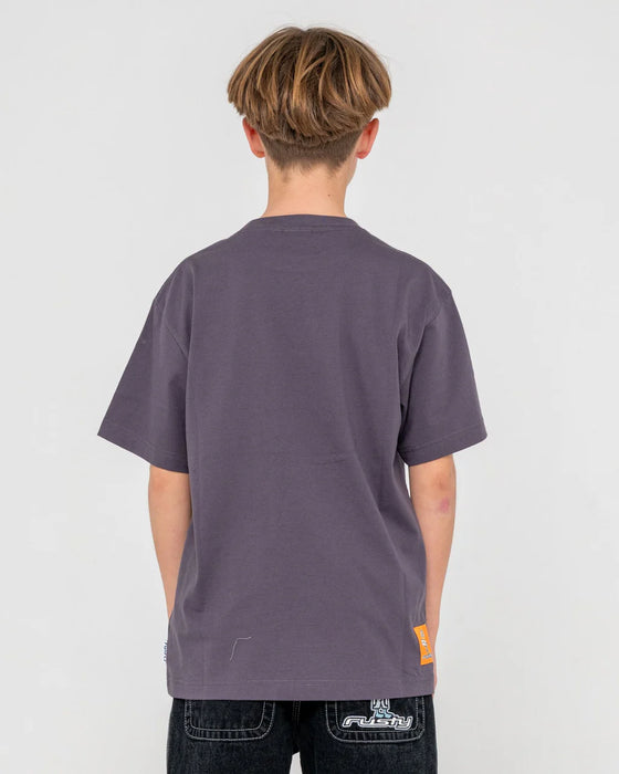 RUSTY - DR DOT SHORT SLEEVE TEE BOYS COAL