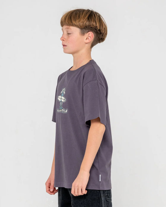 RUSTY - DR DOT SHORT SLEEVE TEE BOYS COAL