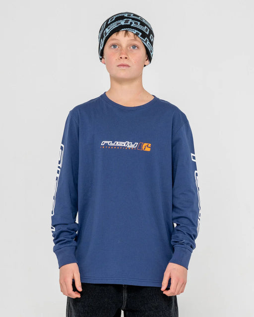 RUSTY - JETSETTER LONG SLEEVE BOYS DARK BLUE