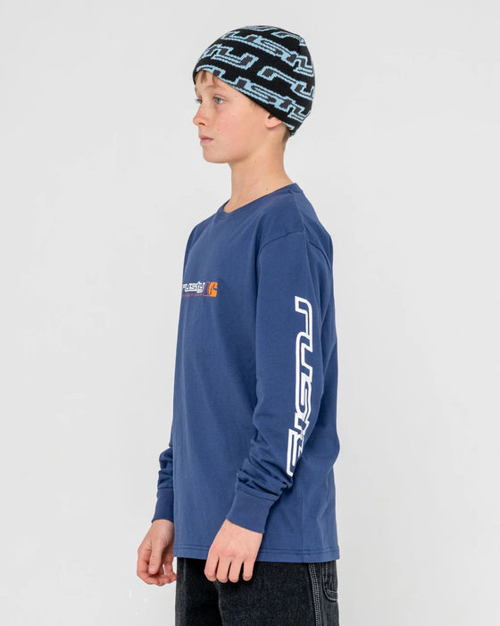 RUSTY - JETSETTER LONG SLEEVE BOYS DARK BLUE