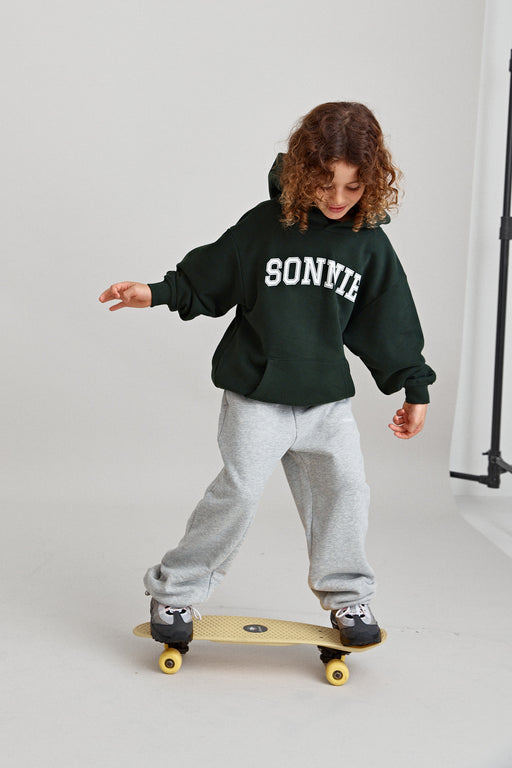 SONNIE - VARSITY HOODIE FOREST GREEN