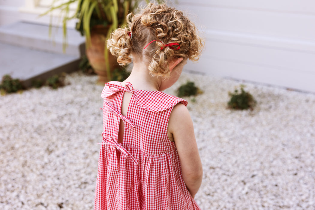 ELMA - COLETTE DRESS CHERRY GINGHAM