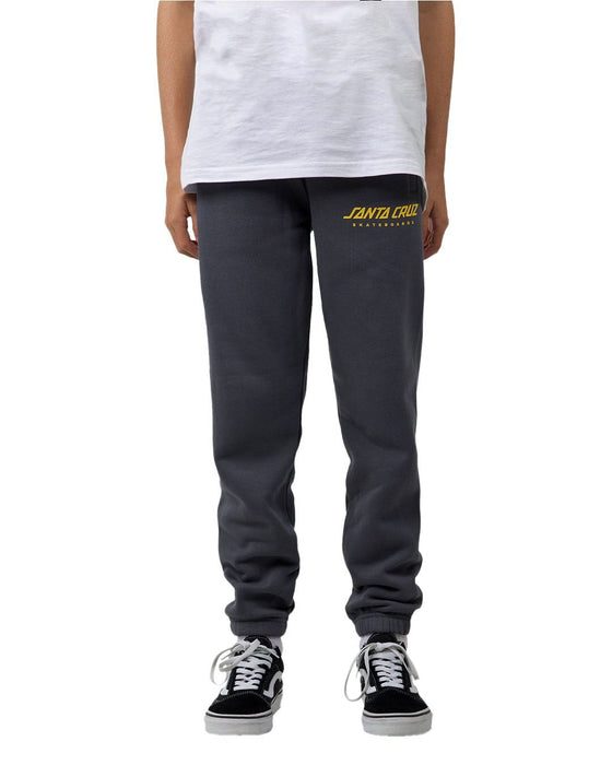 SANTA CRUZ - SOLID STRIP TRACKPANT CHARCOAL