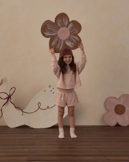 RYLEE + CRU - BOXY PULLOVER SWANS BLUSH