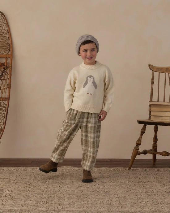 RYLEE + CRU - PALMER PANT OLIVE DOBBY PLAID OLIVE