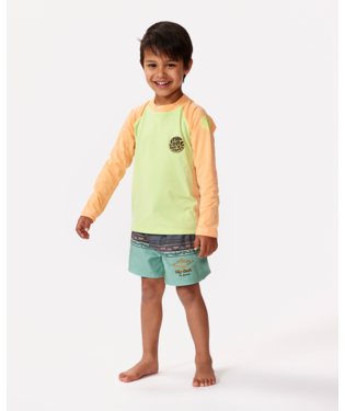 RIP CURL ICONS UV BRUSHED L/SLEEVE - LIME