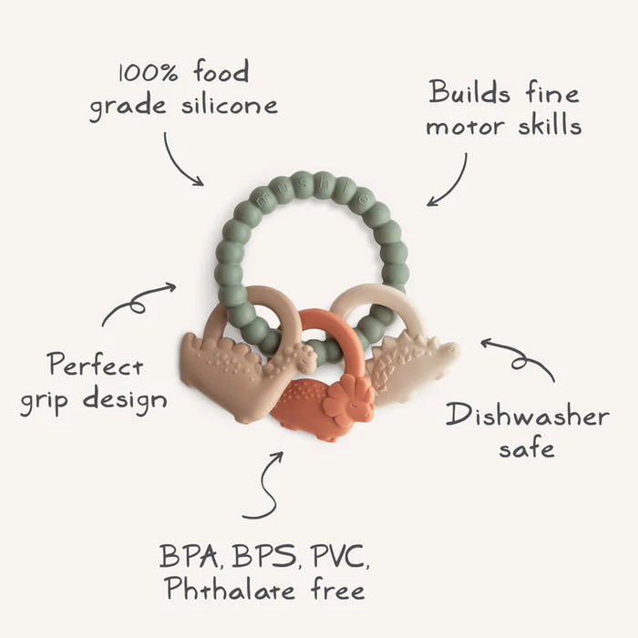 MUSHIE - DINO TEETHING RING
