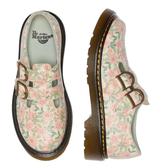 DR MARTENS MARY JANE SHOE CLOUD CREAM FLORAL The Kids Store